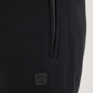 262MPAN-6056 JOGGER PANTS WITH ELASTIC WAISTBAND WITH ZIPPER POCKETS (BRUSHED FLEECE) BLACK - Image 5