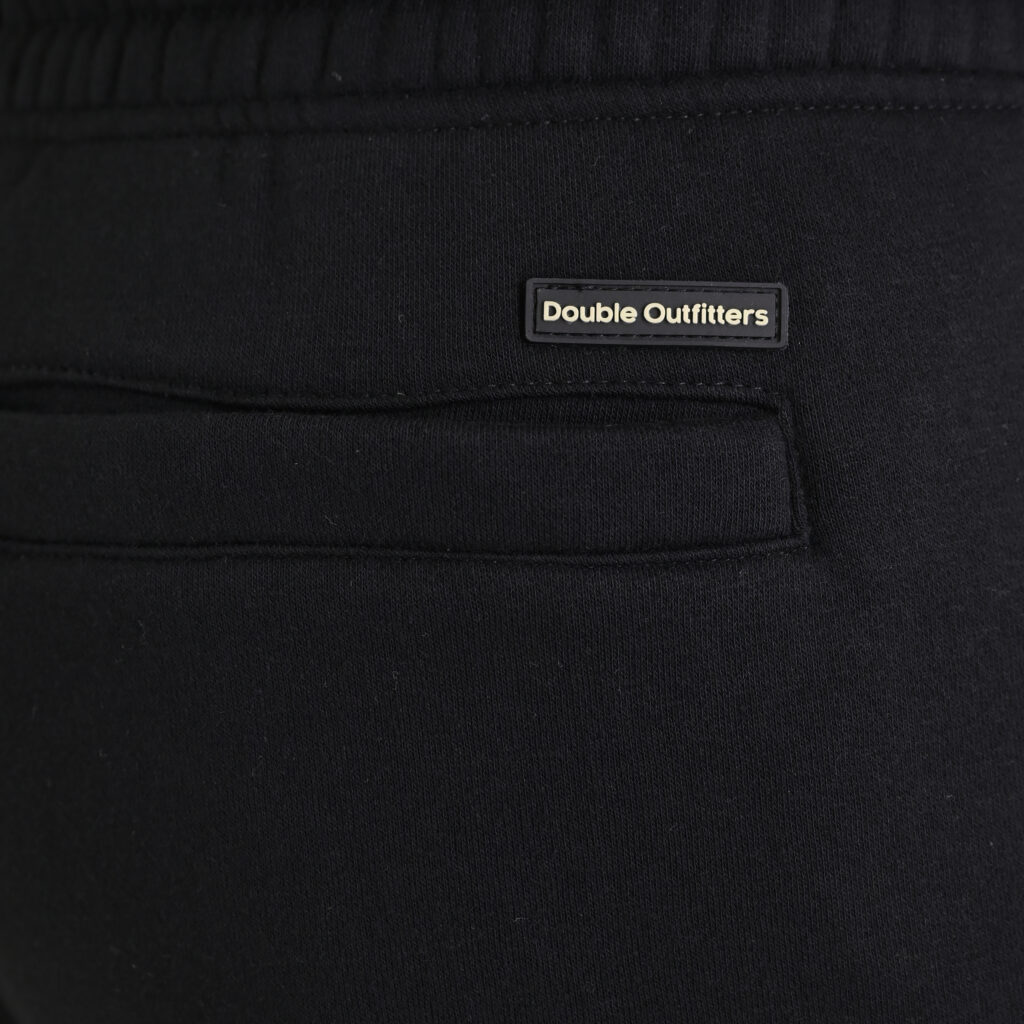 262MPAN-6056 JOGGER PANTS WITH ELASTIC WAISTBAND WITH ZIPPER POCKETS (BRUSHED FLEECE) BLACK