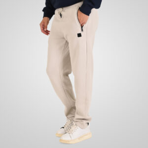 262MPAN-6056 JOGGER PANTS WITH ELASTIC WAISTBAND WITH ZIPPER POCKETS (BRUSHED FLEECE) ICE - Image 3