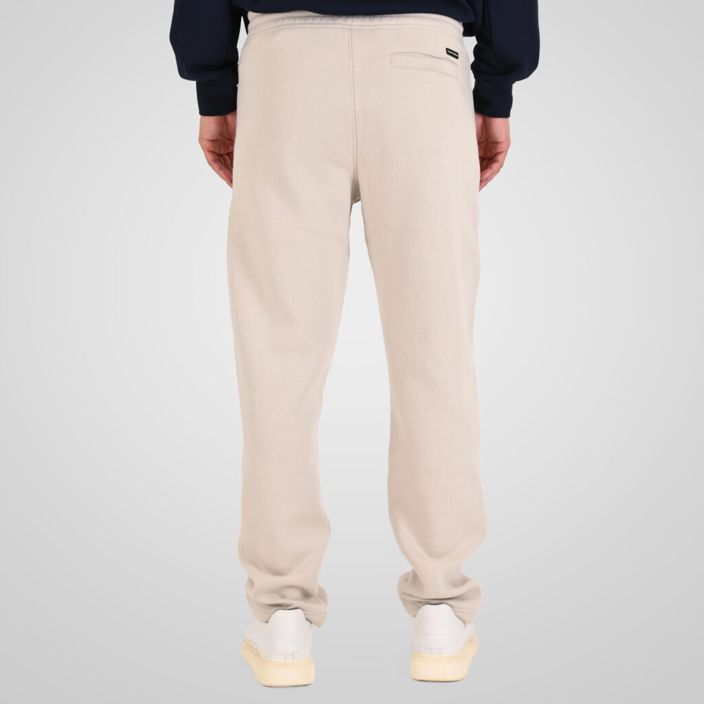 262MPAN-6056 JOGGER PANTS WITH ELASTIC WAISTBAND WITH ZIPPER POCKETS (BRUSHED FLEECE) ICE