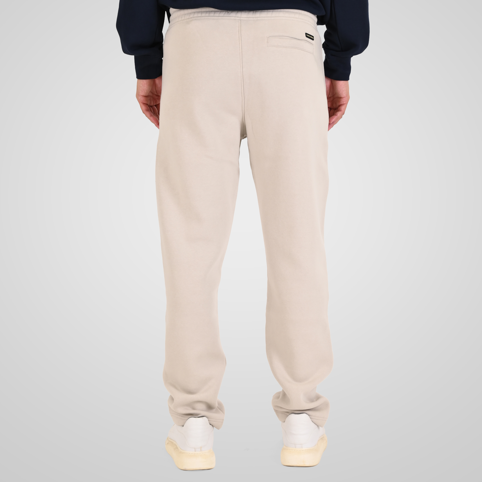262MPAN-6056 JOGGER PANTS WITH ELASTIC WAISTBAND WITH ZIPPER POCKETS (BRUSHED FLEECE) ICE - Image 4