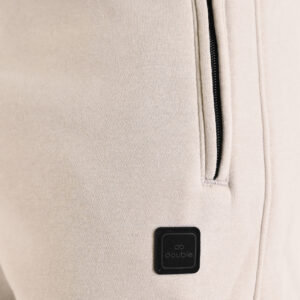 262MPAN-6056 JOGGER PANTS WITH ELASTIC WAISTBAND WITH ZIPPER POCKETS (BRUSHED FLEECE) ICE - Image 5