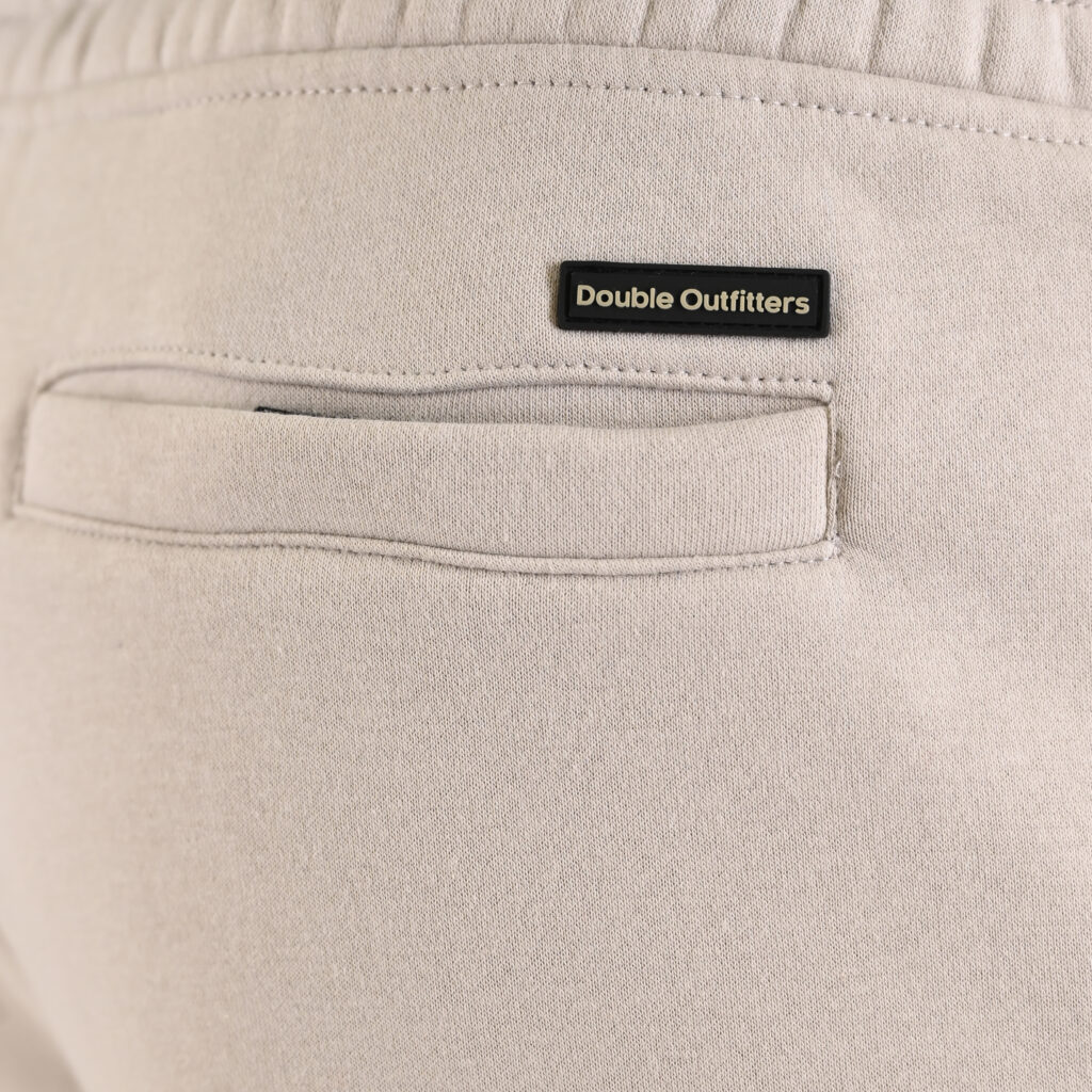 262MPAN-6056 JOGGER PANTS WITH ELASTIC WAISTBAND WITH ZIPPER POCKETS (BRUSHED FLEECE) ICE