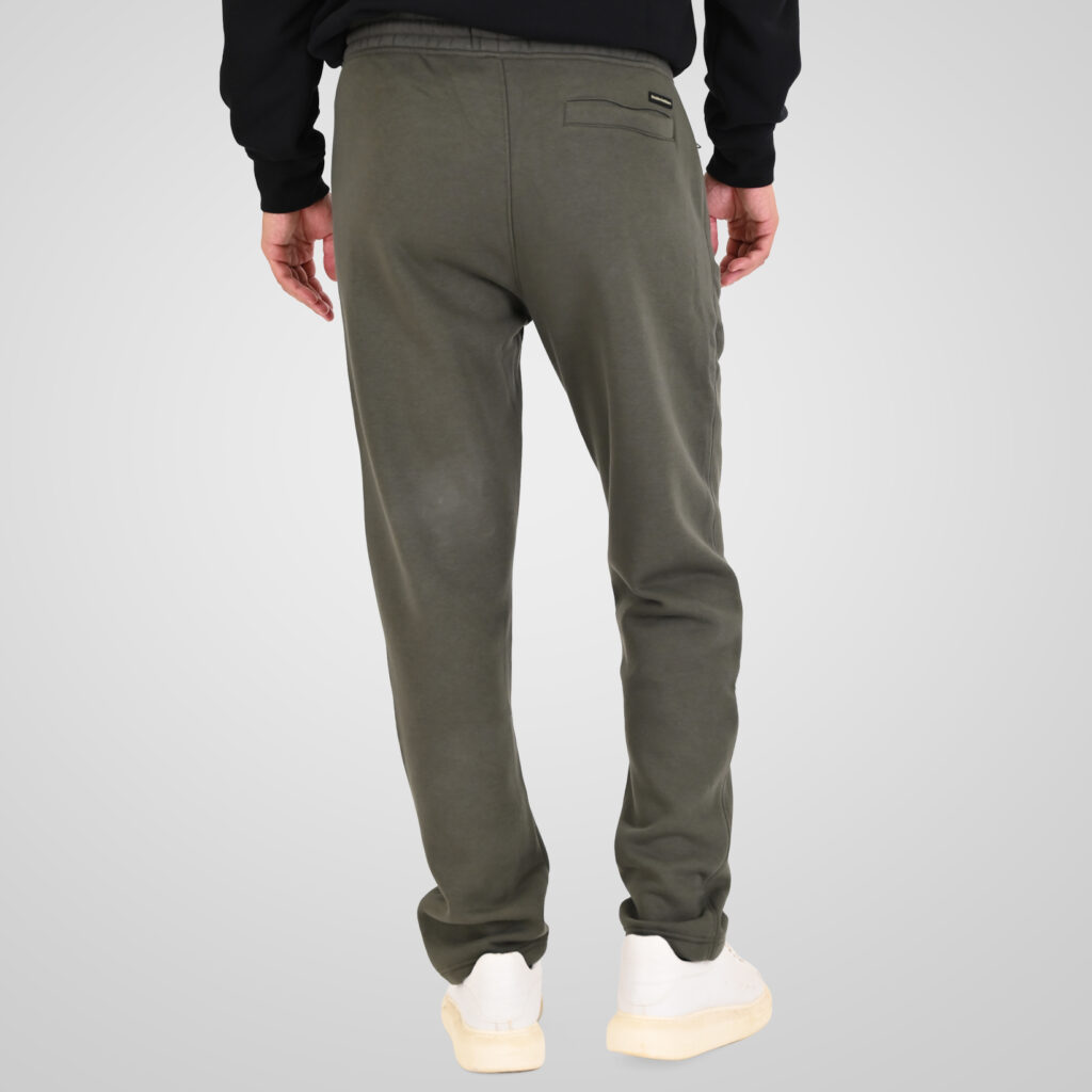 262MPAN-6056 JOGGER PANTS WITH ELASTIC WAISTBAND WITH ZIPPER POCKETS (BRUSHED FLEECE) KHAKI