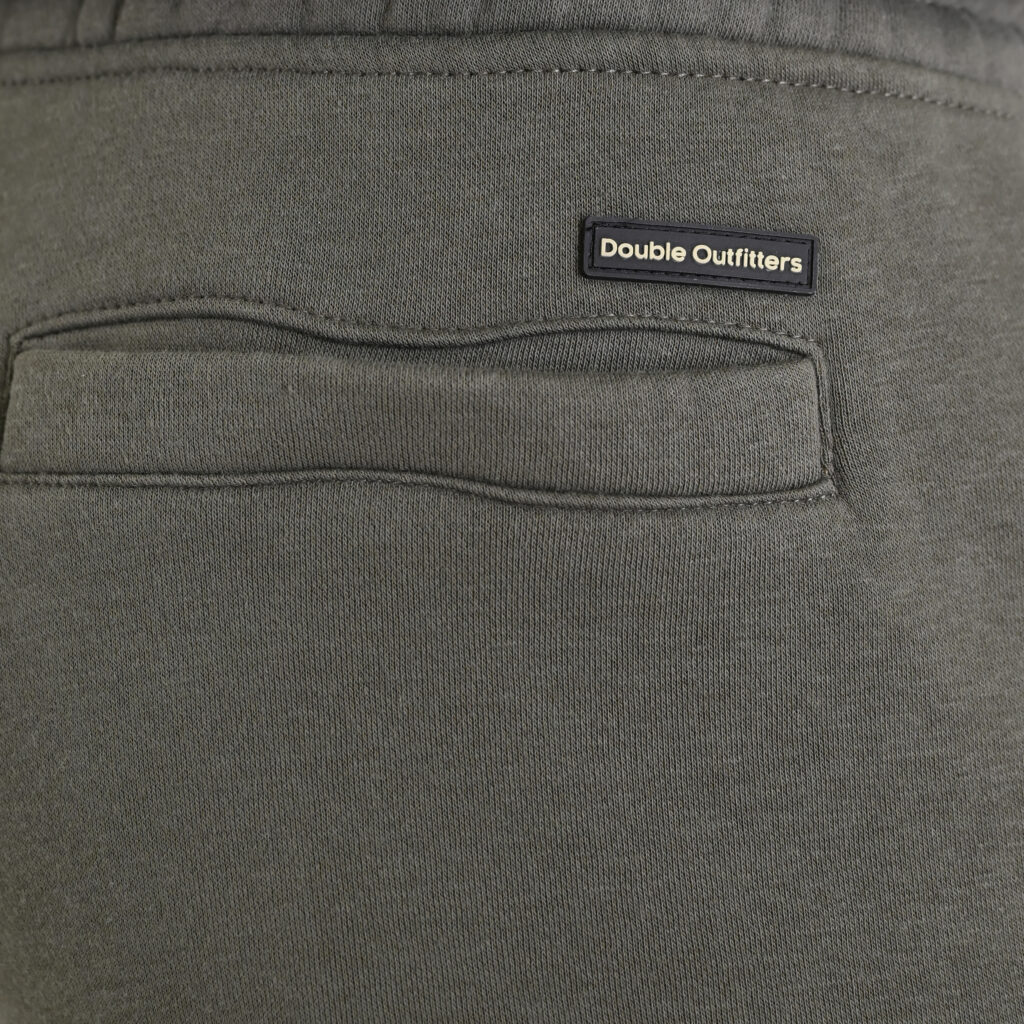 262MPAN-6056 JOGGER PANTS WITH ELASTIC WAISTBAND WITH ZIPPER POCKETS (BRUSHED FLEECE) KHAKI