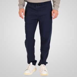 262MPAN-6056 JOGGER PANTS WITH ELASTIC WAISTBAND WITH ZIPPER POCKETS (BRUSHED FLEECE) NAVY