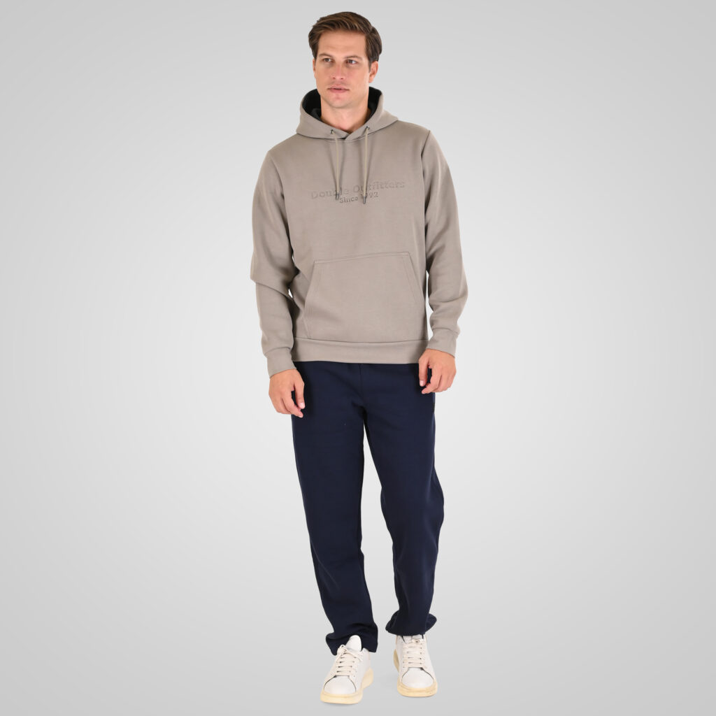 262MPAN-6056 JOGGER PANTS WITH ELASTIC WAISTBAND WITH ZIPPER POCKETS (BRUSHED FLEECE) NAVY