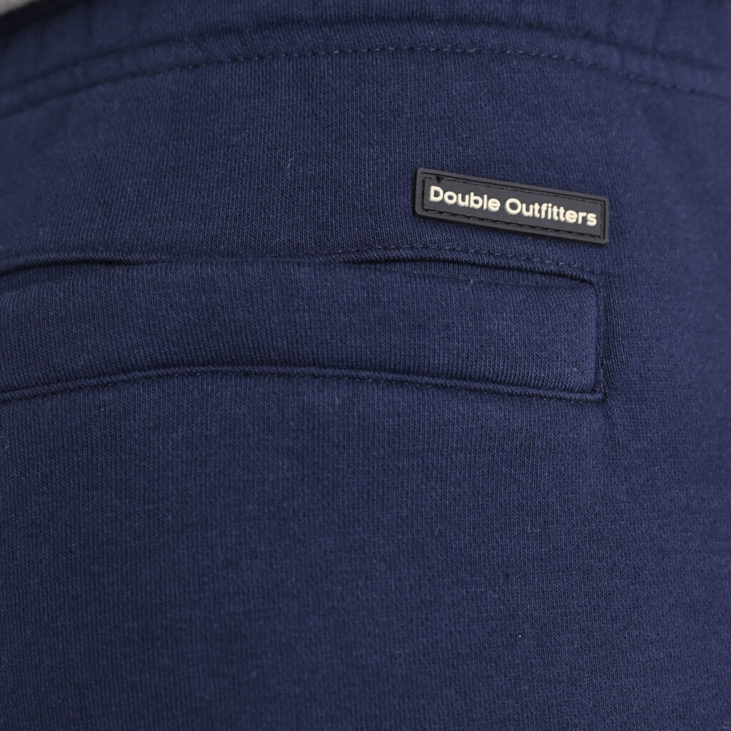 262MPAN-6056 JOGGER PANTS WITH ELASTIC WAISTBAND WITH ZIPPER POCKETS (BRUSHED FLEECE) NAVY