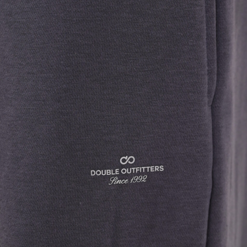 262MPAN-6057 JOGGER PANTS WITH ELASTIC WAISTBAND AND HEM AND HIGH DENSITY PRINT (TERRY FLEECE) ANTHRACITE