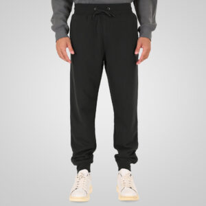 262MPAN-6057 JOGGER PANTS WITH ELASTIC WAISTBAND AND HEM AND HIGH DENSITY PRINT (TERRY FLEECE) DEEP FOREST