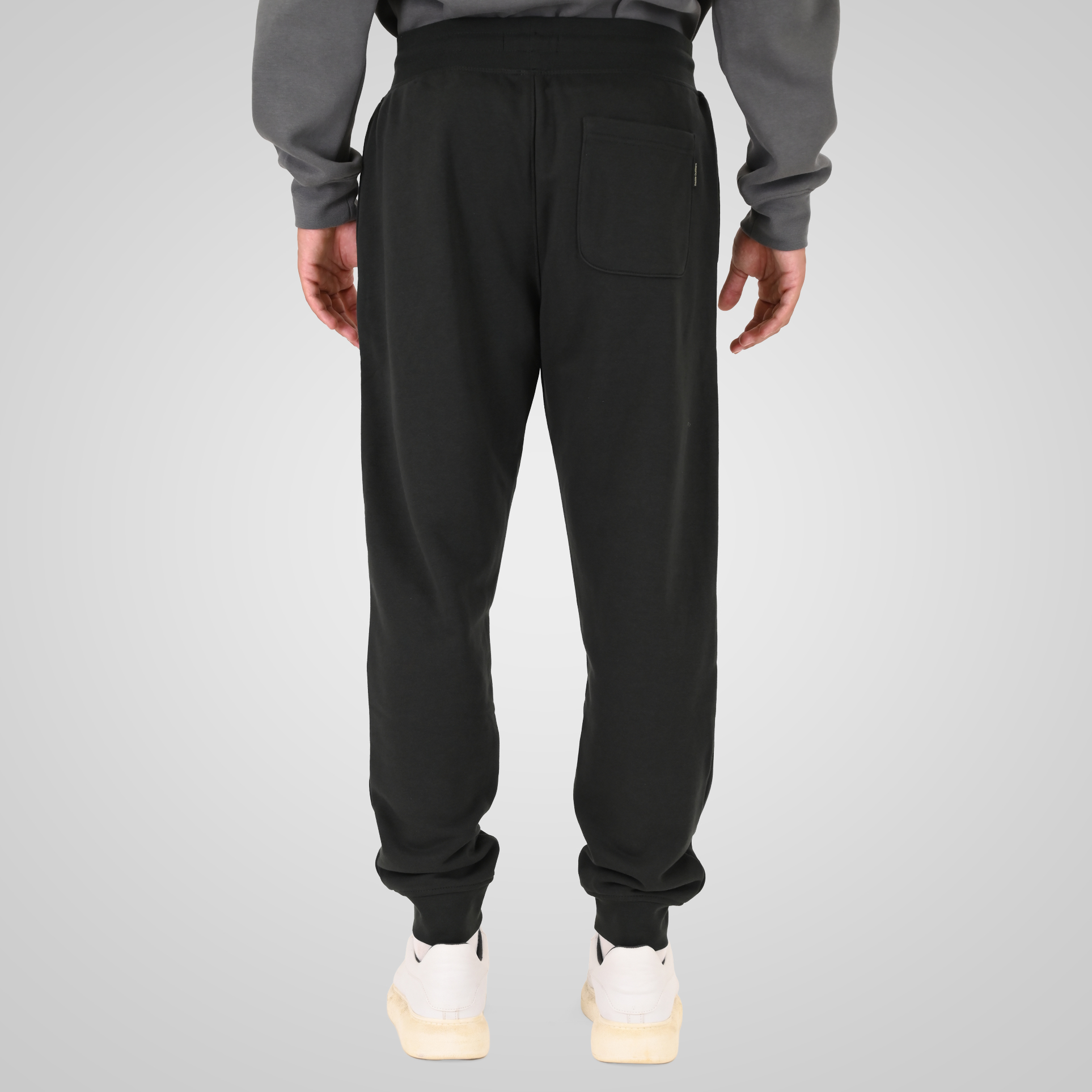 262MPAN-6057 JOGGER PANTS WITH ELASTIC WAISTBAND AND HEM AND HIGH DENSITY PRINT (TERRY FLEECE) DEEP FOREST - Image 4