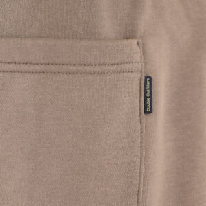 262MPAN-6057 JOGGER PANTS WITH ELASTIC WAISTBAND AND HEM AND HIGH DENSITY PRINT (TERRY FLEECE) DK BEIGE - Image 5
