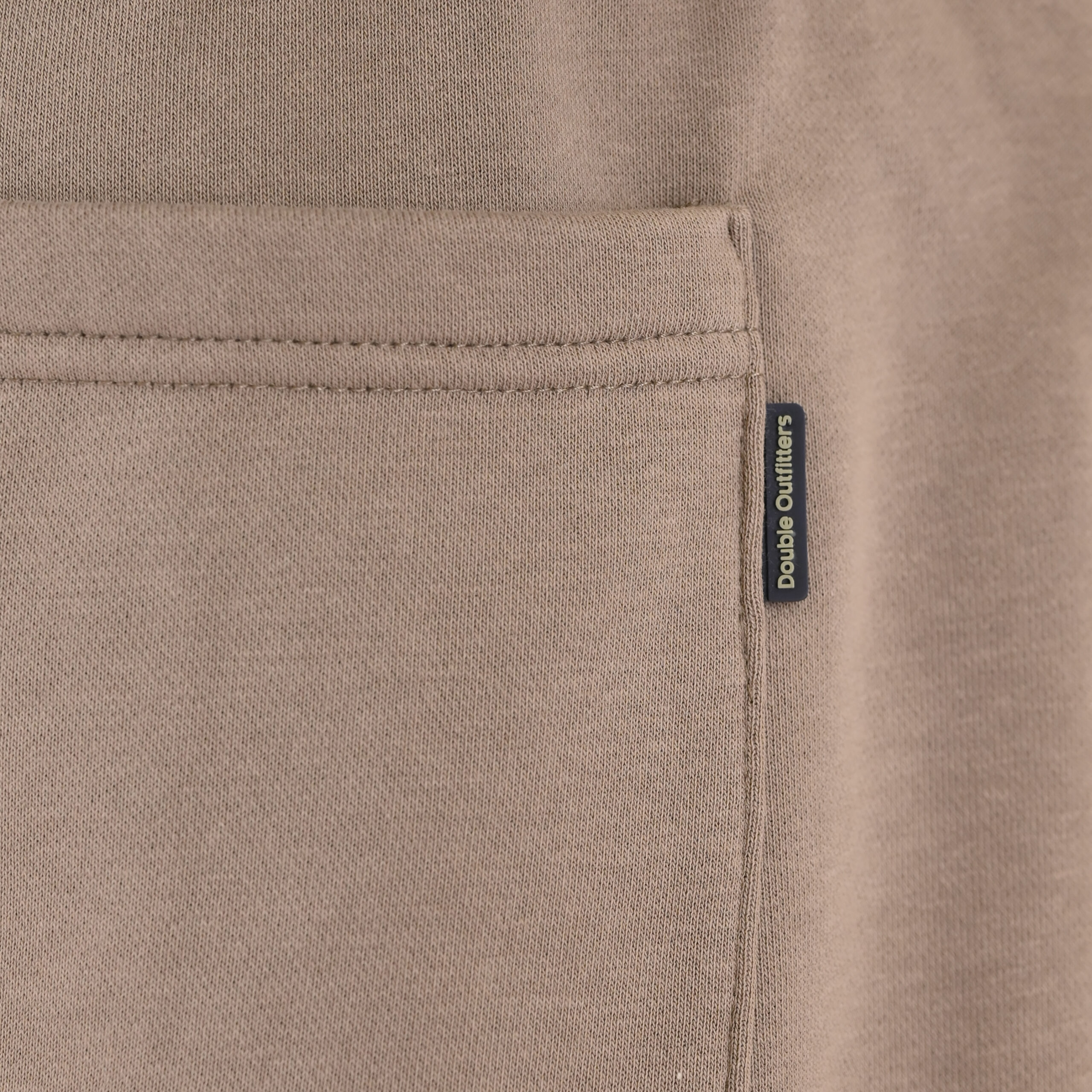 262MPAN-6057 JOGGER PANTS WITH ELASTIC WAISTBAND AND HEM AND HIGH DENSITY PRINT (TERRY FLEECE) DK BEIGE - Image 5