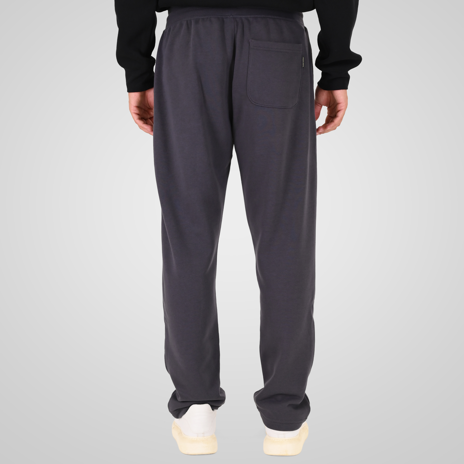 262MPAN-6058 JOGGER PANTS WITH ELASTIC WAISTBAND AND HIGH DENSITY PRINT (TERRY FLEECE) ANTHRACITE - Image 4