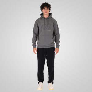 262MPAN-6058 JOGGER PANTS WITH ELASTIC WAISTBAND AND HIGH DENSITY PRINT (TERRY FLEECE) BLACK