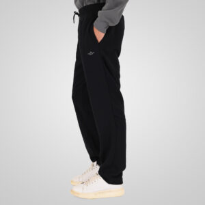 262MPAN-6058 JOGGER PANTS WITH ELASTIC WAISTBAND AND HIGH DENSITY PRINT (TERRY FLEECE) BLACK - Image 3