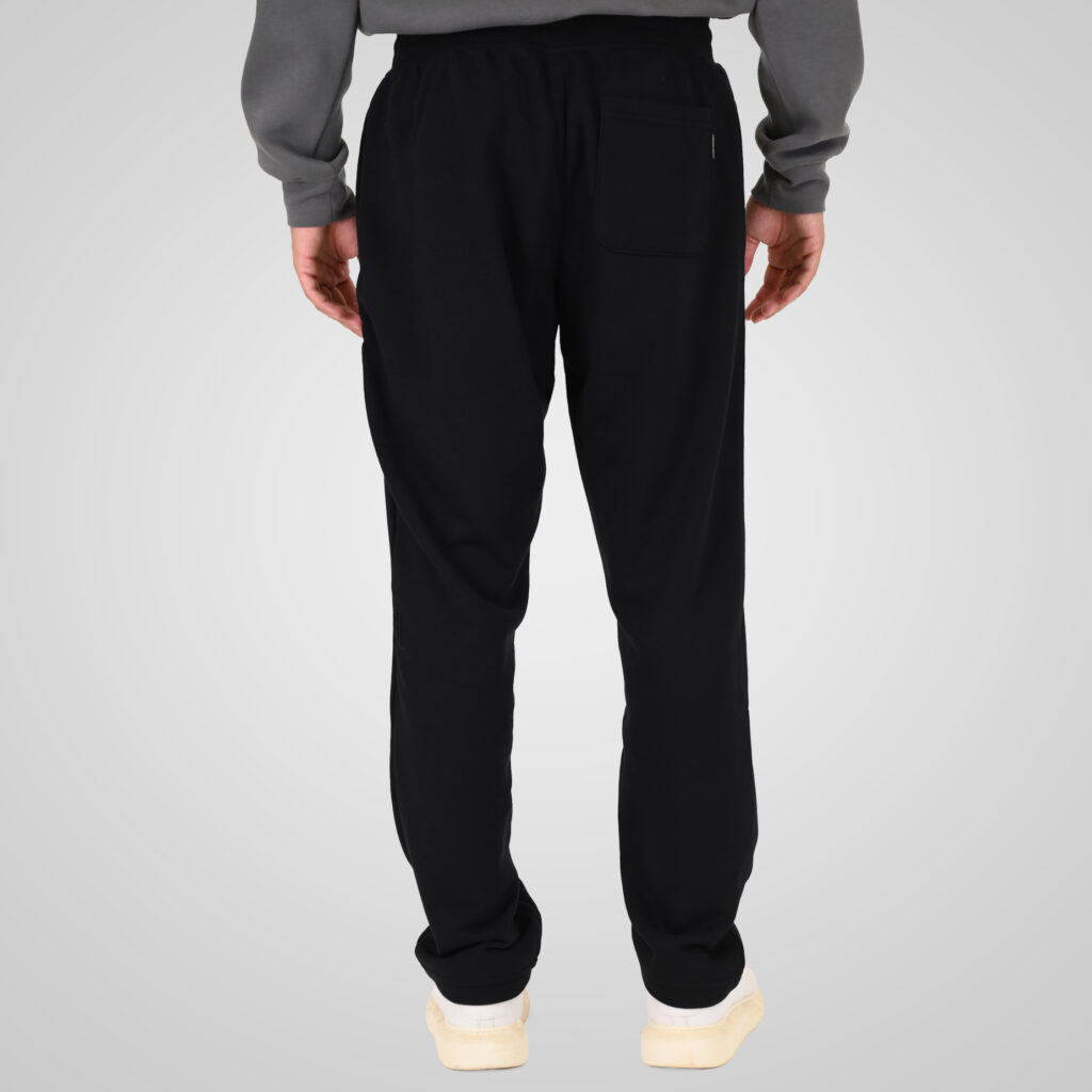 262MPAN-6058 JOGGER PANTS WITH ELASTIC WAISTBAND AND HIGH DENSITY PRINT (TERRY FLEECE) BLACK
