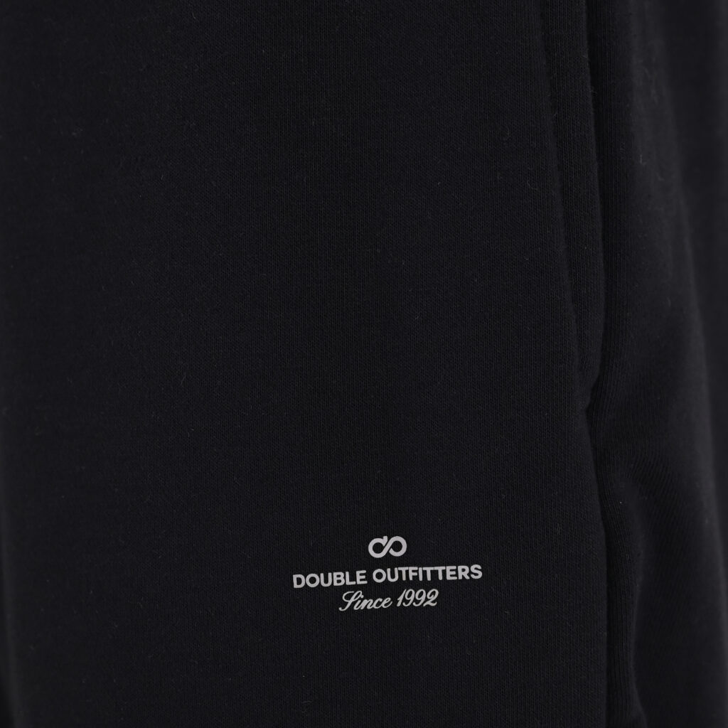 262MPAN-6058 JOGGER PANTS WITH ELASTIC WAISTBAND AND HIGH DENSITY PRINT (TERRY FLEECE) BLACK