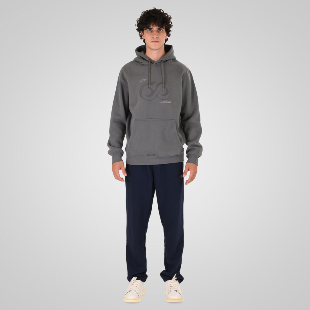 262MPAN-6058 JOGGER PANTS WITH ELASTIC WAISTBAND AND HIGH DENSITY PRINT (TERRY FLEECE) NAVY