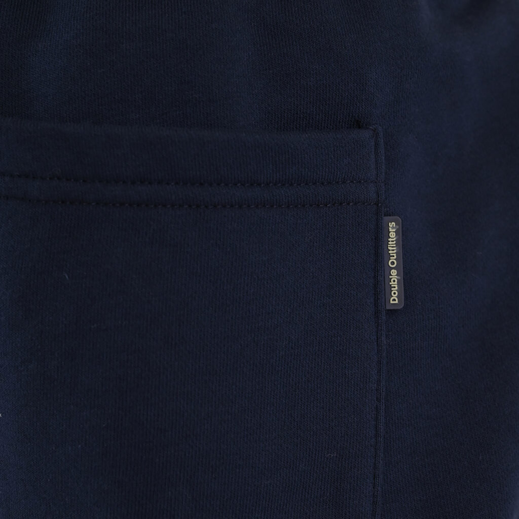 262MPAN-6058 JOGGER PANTS WITH ELASTIC WAISTBAND AND HIGH DENSITY PRINT (TERRY FLEECE) NAVY