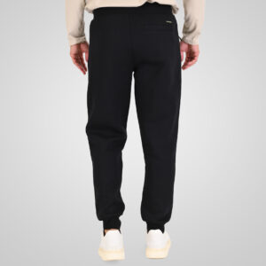 262MPAN-6059 JOGGER PANTS WITH ELASTIC WAISTBAND AND HEM WITH ZIPPER POCKETS (INTERLOCK) BLACK - Image 4