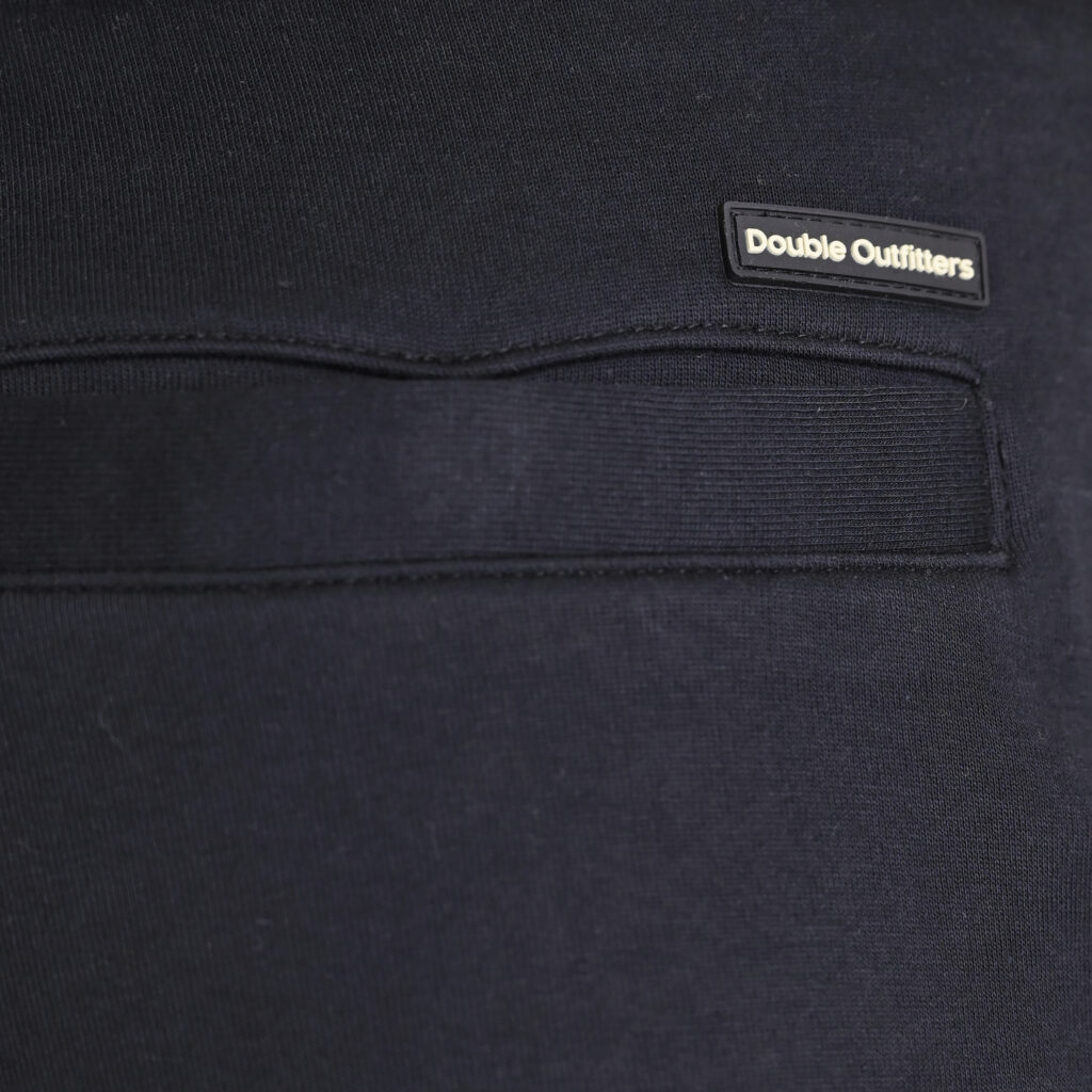 262MPAN-6059 JOGGER PANTS WITH ELASTIC WAISTBAND AND HEM WITH ZIPPER POCKETS (INTERLOCK) BLACK