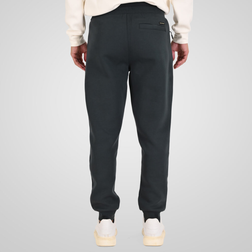 262MPAN-6059 JOGGER PANTS WITH ELASTIC WAISTBAND AND HEM WITH ZIPPER POCKETS (INTERLOCK) SHADOW GREEN