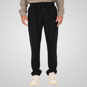 262MPAN-6060 JOGGER PANTS WITH ELASTIC WAISTBAND (WAFFLE) BLACK