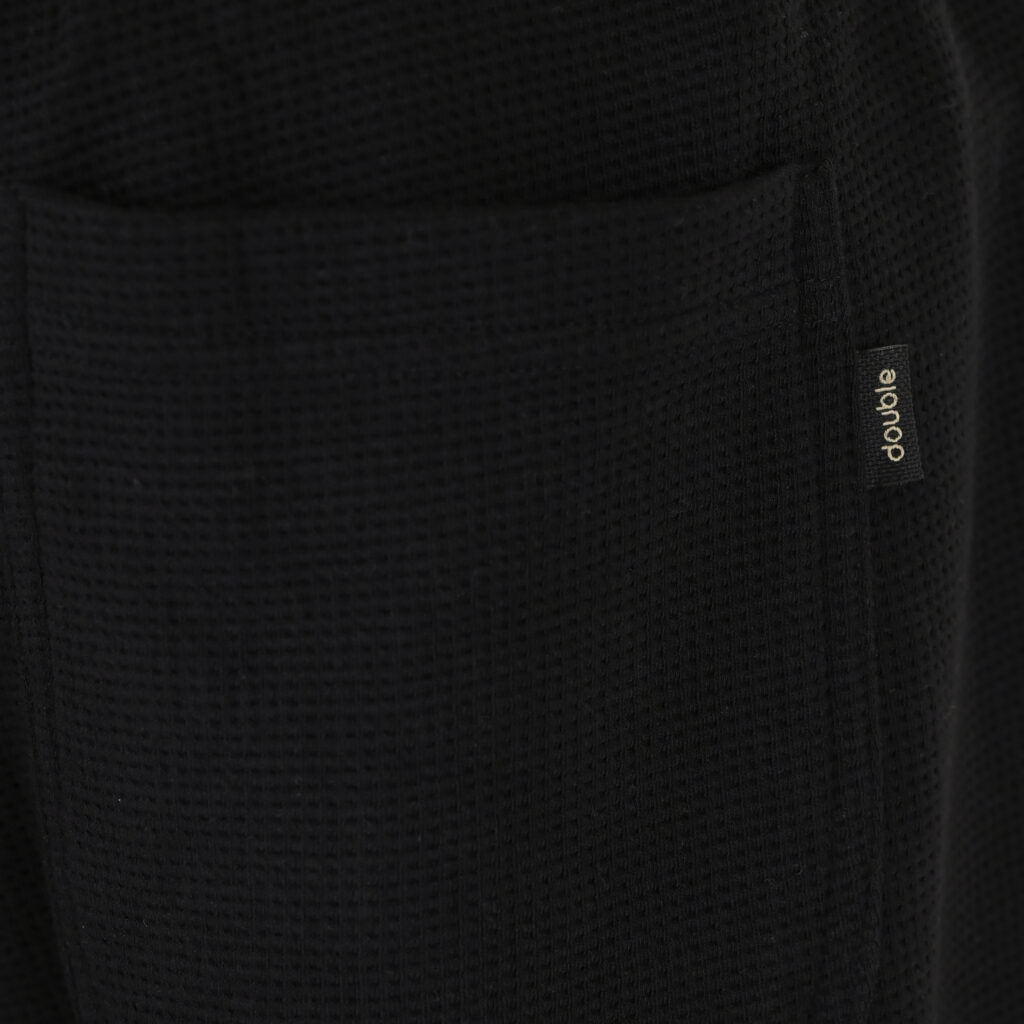 262MPAN-6060 JOGGER PANTS WITH ELASTIC WAISTBAND (WAFFLE) BLACK