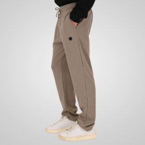 262MPAN-6060 JOGGER PANTS WITH ELASTIC WAISTBAND (WAFFLE) LT TAUPE - Image 3