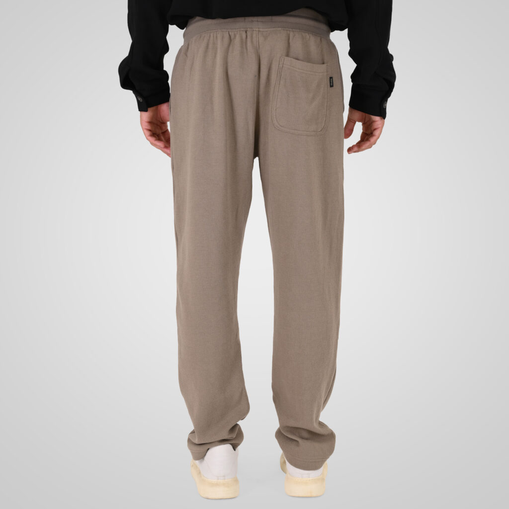 262MPAN-6060 JOGGER PANTS WITH ELASTIC WAISTBAND (WAFFLE) LT TAUPE