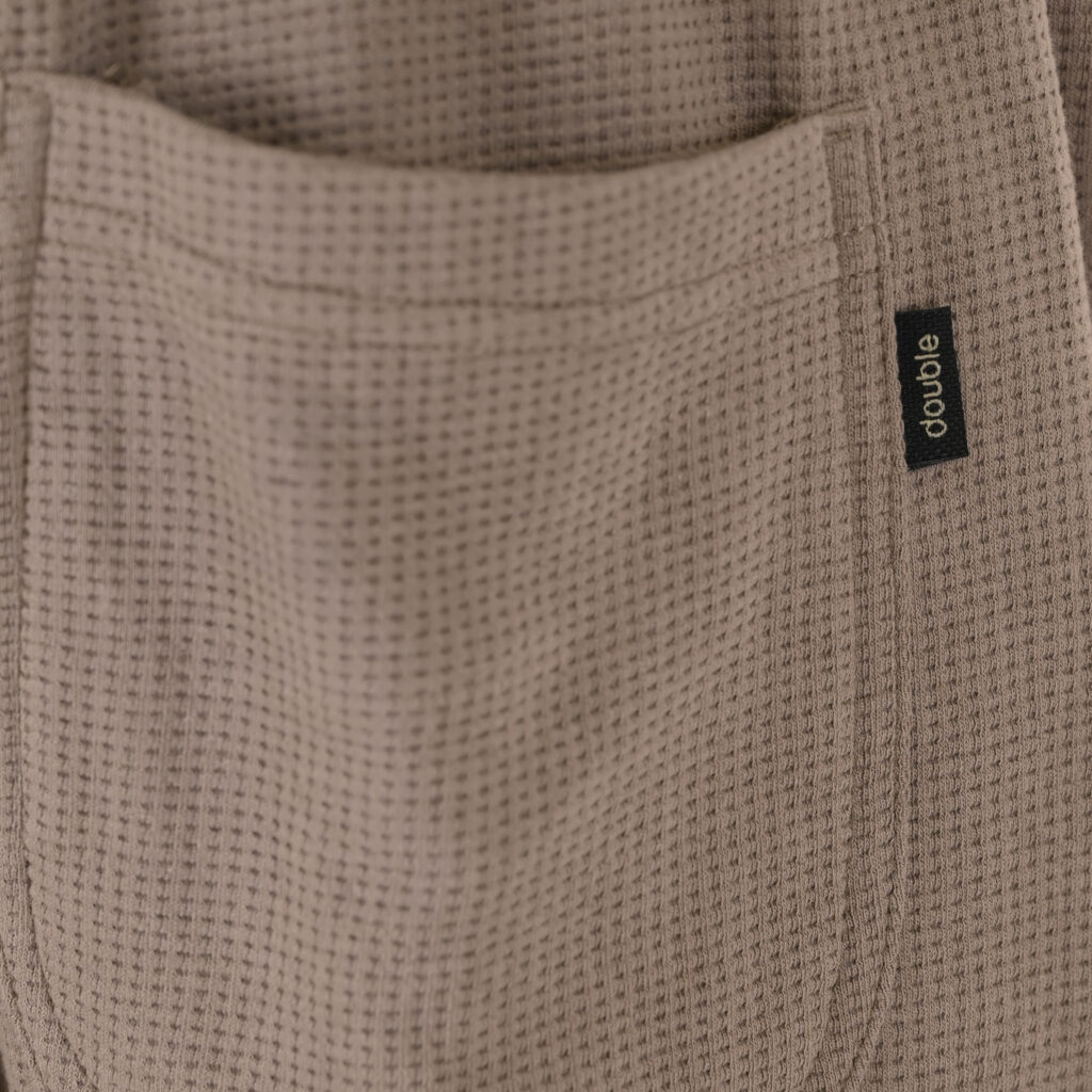 262MPAN-6060 JOGGER PANTS WITH ELASTIC WAISTBAND (WAFFLE) LT TAUPE