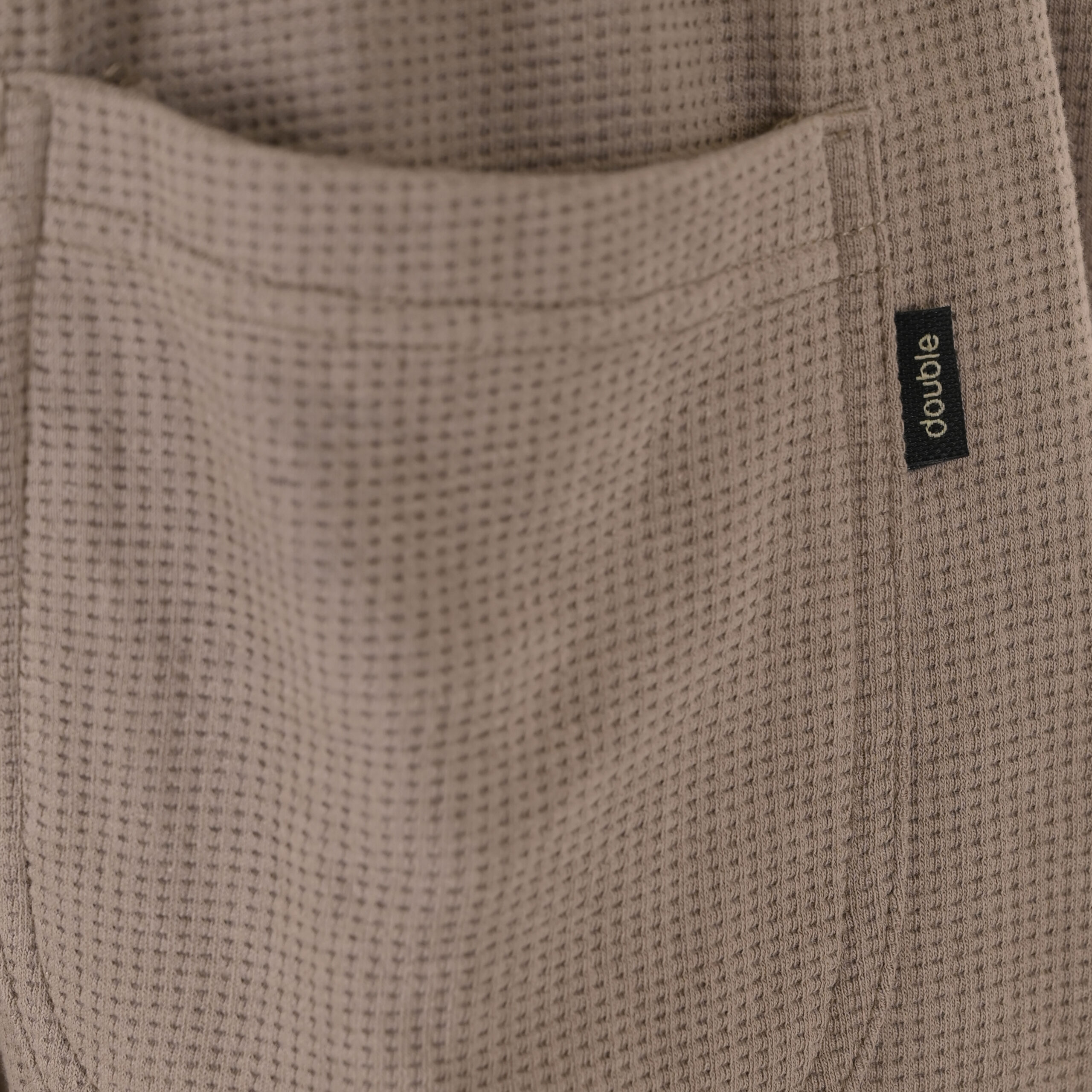 262MPAN-6060 JOGGER PANTS WITH ELASTIC WAISTBAND (WAFFLE) LT TAUPE - Image 5