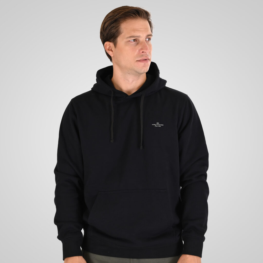 262MTOP-1140 HOODIE WITH HIGH DENSITY PRINT (TERRY FLEECE) BLACK
