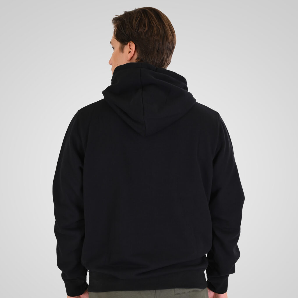 262MTOP-1140 HOODIE WITH HIGH DENSITY PRINT (TERRY FLEECE) BLACK