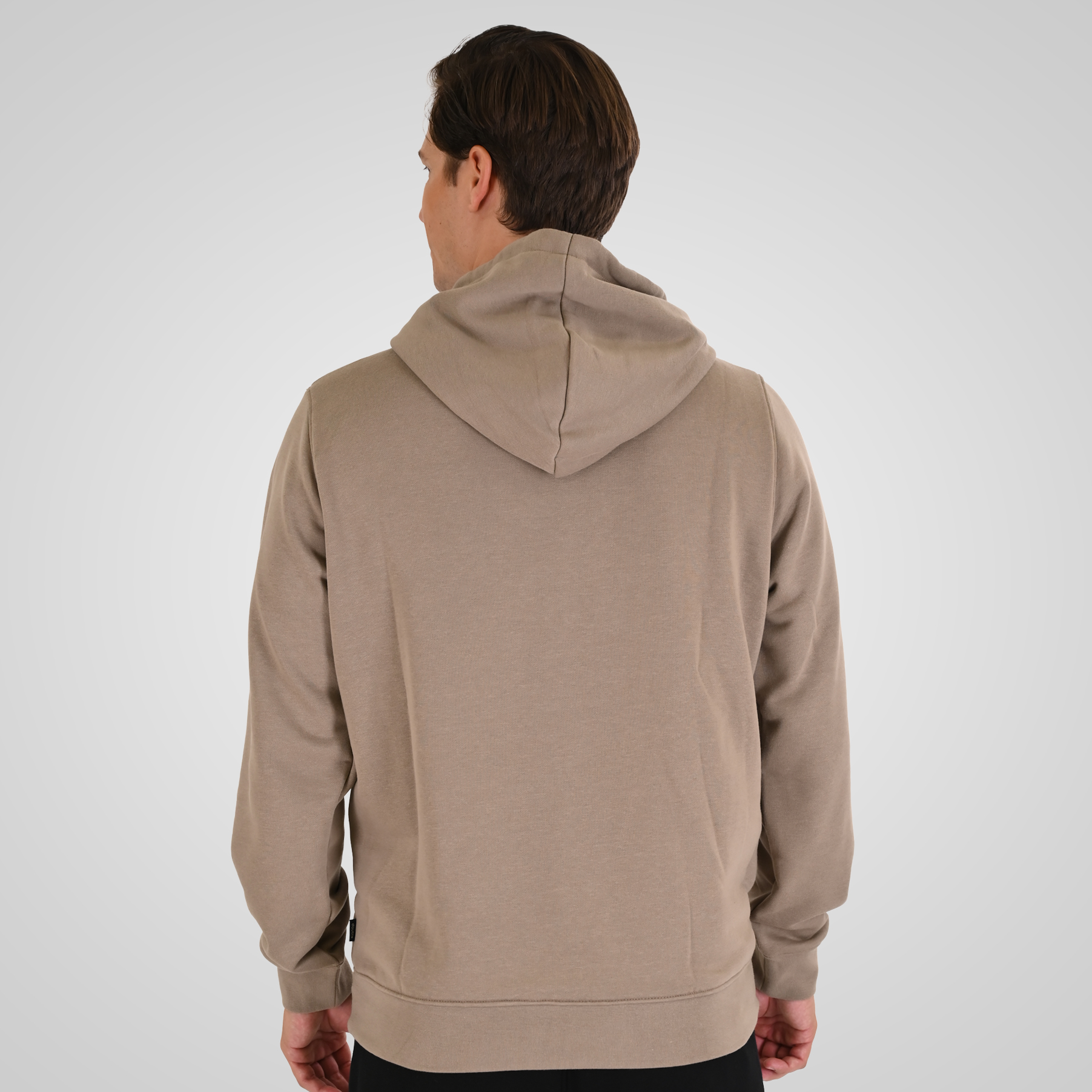 262MTOP-1140 HOODIE WITH HIGH DENSITY PRINT (TERRY FLEECE) DK BEIGE - Image 4