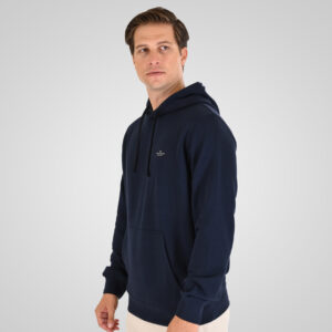 262MTOP-1140 HOODIE WITH HIGH DENSITY PRINT (TERRY FLEECE) NAVY - Image 3