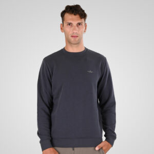 262MTOP-1141 CREWNECK WITH HIGH DENSITY PRINT (TERRY FLEECE) ANTHRACITE