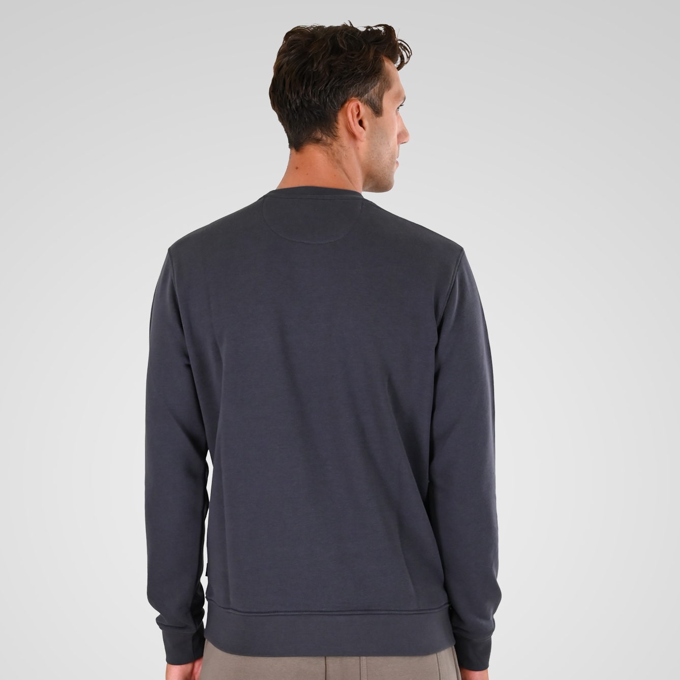 262MTOP-1141 CREWNECK WITH HIGH DENSITY PRINT (TERRY FLEECE) ANTHRACITE - Image 4