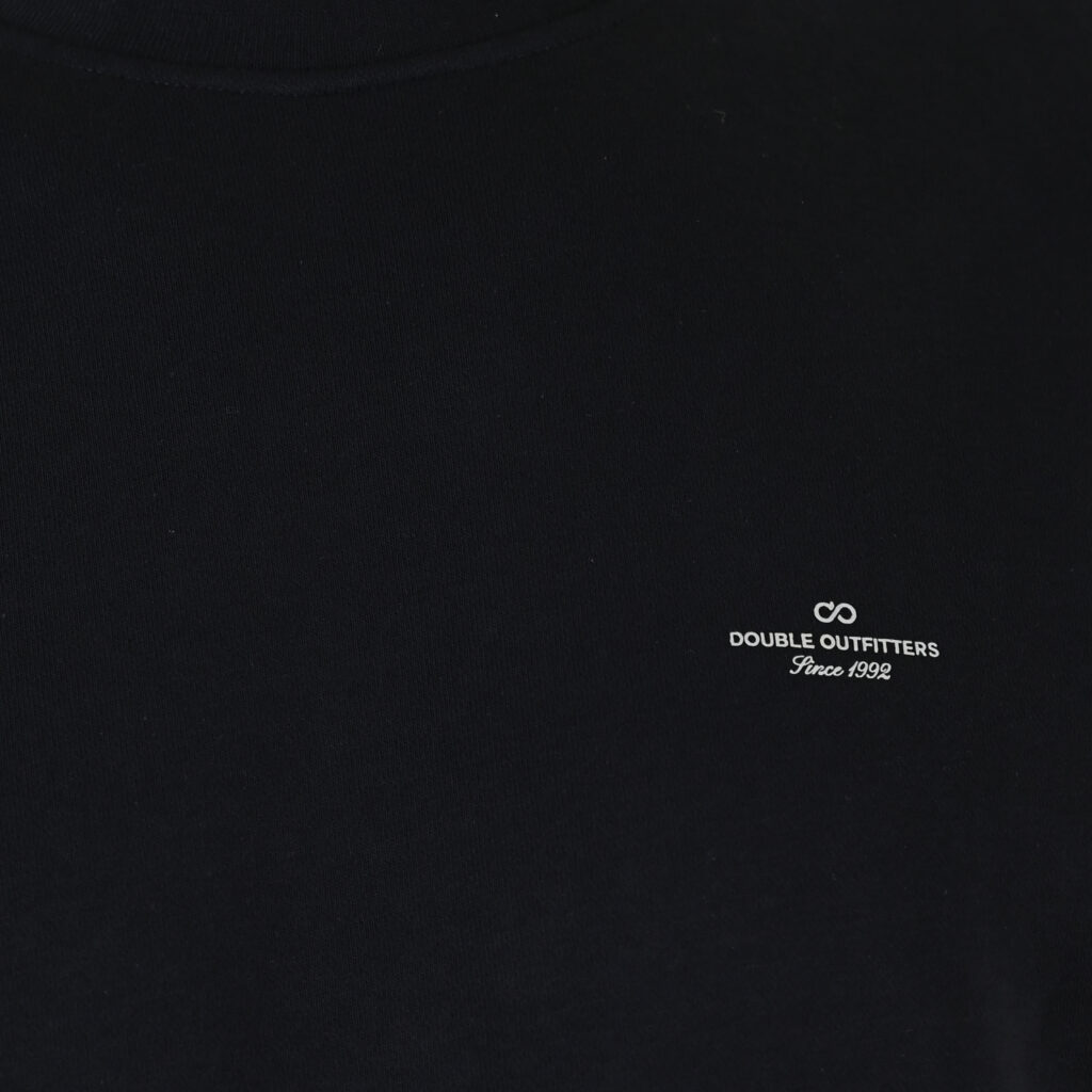 262MTOP-1141 CREWNECK WITH HIGH DENSITY PRINT (TERRY FLEECE) BLACK