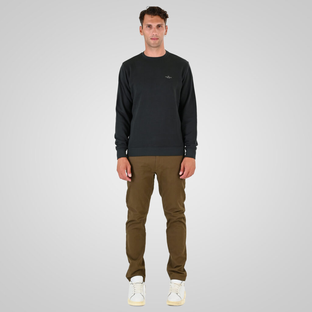262MTOP-1141 CREWNECK WITH HIGH DENSITY PRINT (TERRY FLEECE) DEEP FOREST