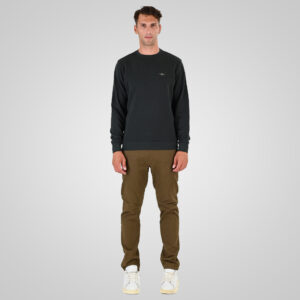 262MTOP-1141 CREWNECK WITH HIGH DENSITY PRINT (TERRY FLEECE) DEEP FOREST