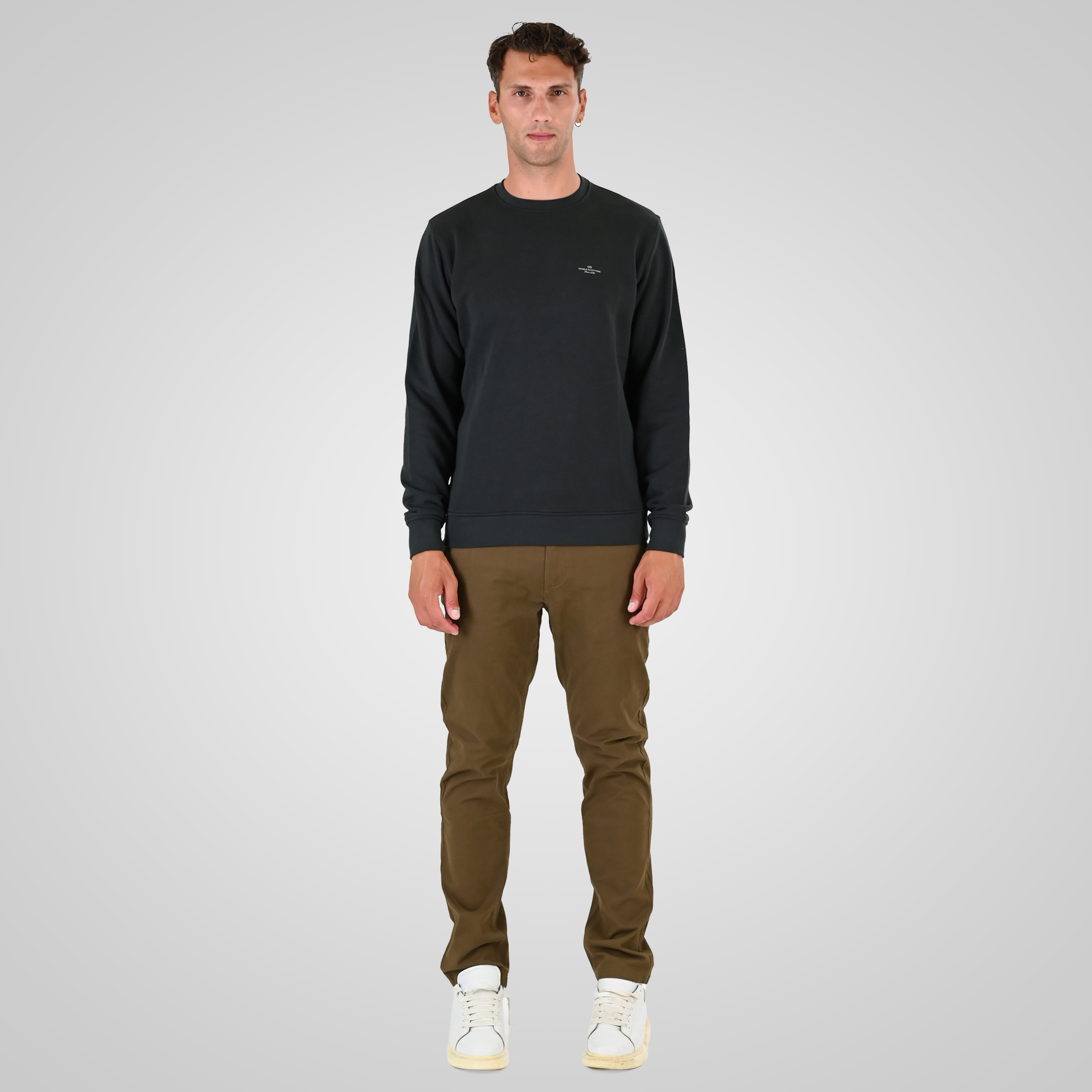 262MTOP-1141 CREWNECK WITH HIGH DENSITY PRINT (TERRY FLEECE) DEEP FOREST - Image 2