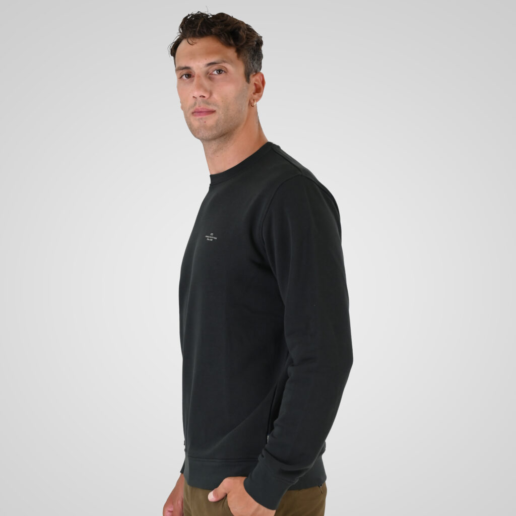 262MTOP-1141 CREWNECK WITH HIGH DENSITY PRINT (TERRY FLEECE) DEEP FOREST