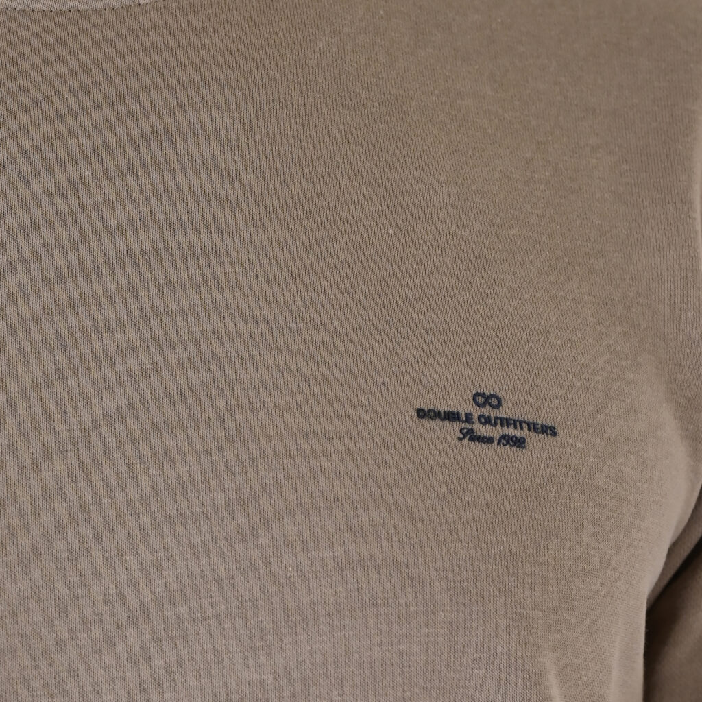 262MTOP-1141 CREWNECK WITH HIGH DENSITY PRINT (TERRY FLEECE) DK BEIGE