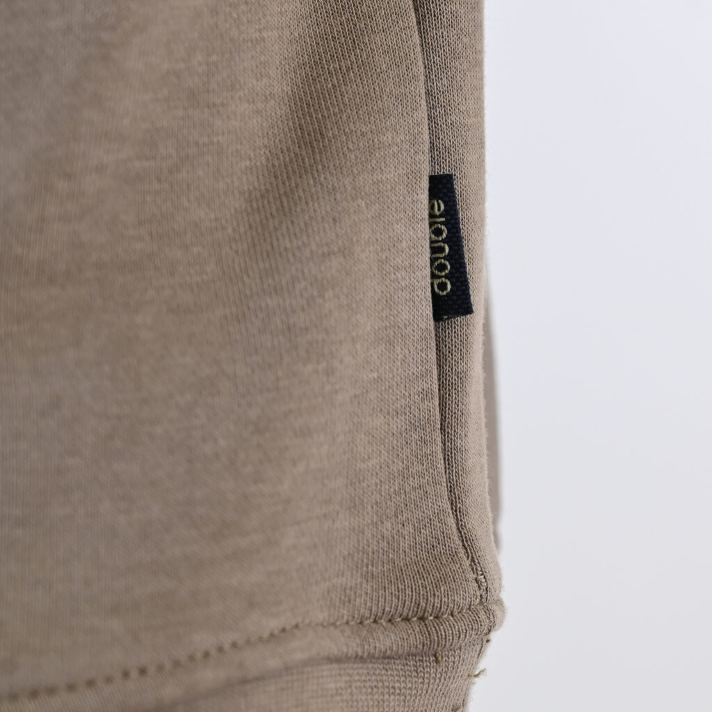 262MTOP-1141 CREWNECK WITH HIGH DENSITY PRINT (TERRY FLEECE) DK BEIGE