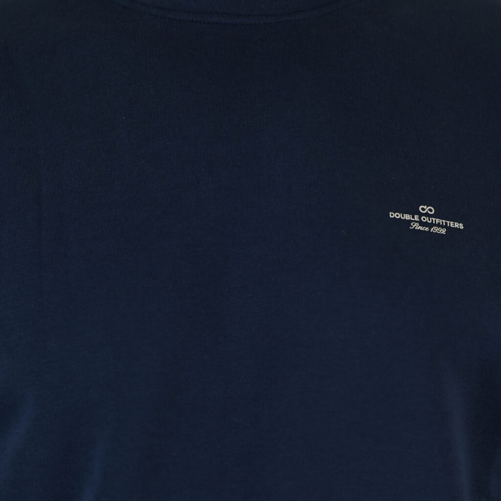 262MTOP-1141 CREWNECK WITH HIGH DENSITY PRINT (TERRY FLEECE) NAVY