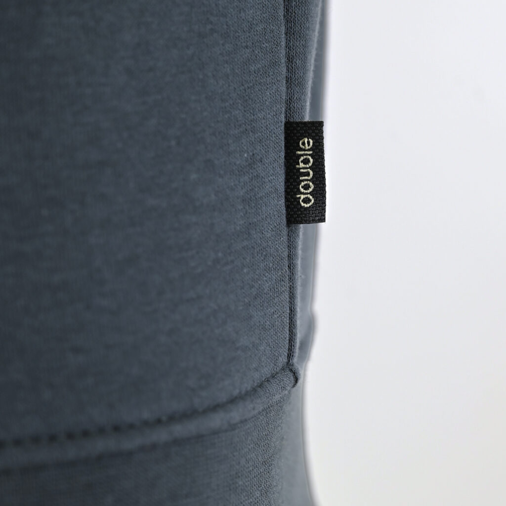 262MTOP-1142 FULL-ZIP HOODIE WITH TWO COLORED LAYER HIGH DENSITY PRINT (BRUSHED FLEECE) ANTHRACITE