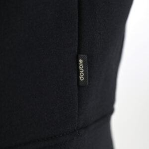 262MTOP-1142 FULL-ZIP HOODIE WITH TWO COLORED LAYER HIGH DENSITY PRINT (BRUSHED FLEECE) BLACK - Image 6