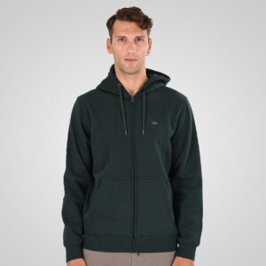 262MTOP-1142 FULL-ZIP HOODIE WITH TWO COLORED LAYER HIGH DENSITY PRINT (BRUSHED FLEECE) FOREST GREEN